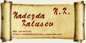 Nadežda Kalušev vizit kartica